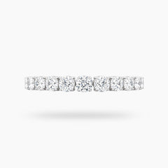Statement Tennis Bracelet (6mm) with White Round Stone – on White Gold