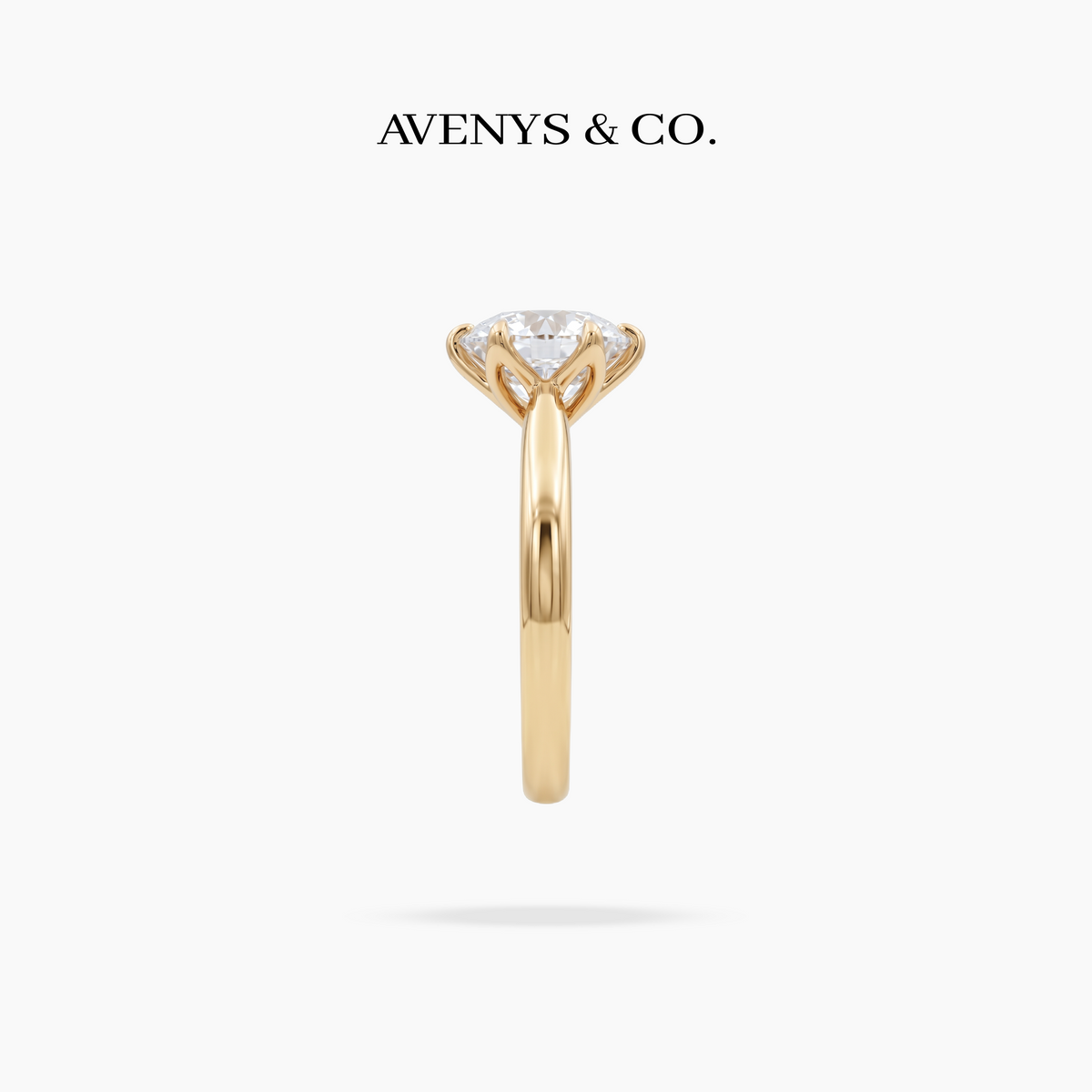 Avenys Reserve™ Floral Ring – 2.4ct Heart & Arrows Round Lab Grown IGI Certified Diamond in 18K White Gold