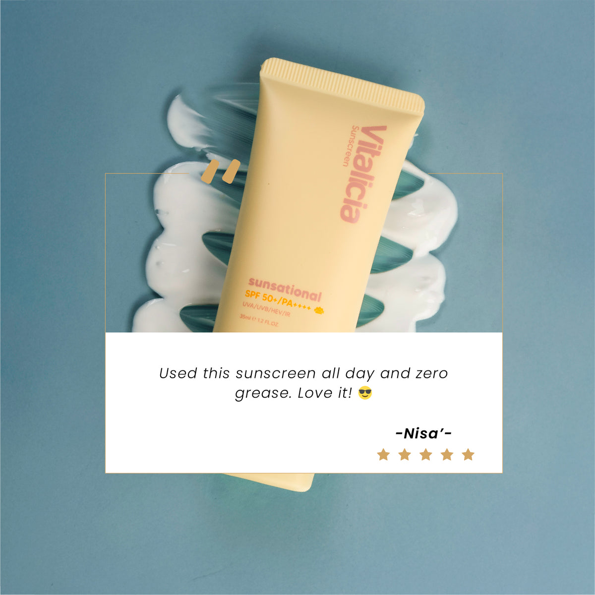 Vitalicia Sunscreen sunsational SPF 50+ PA ++++