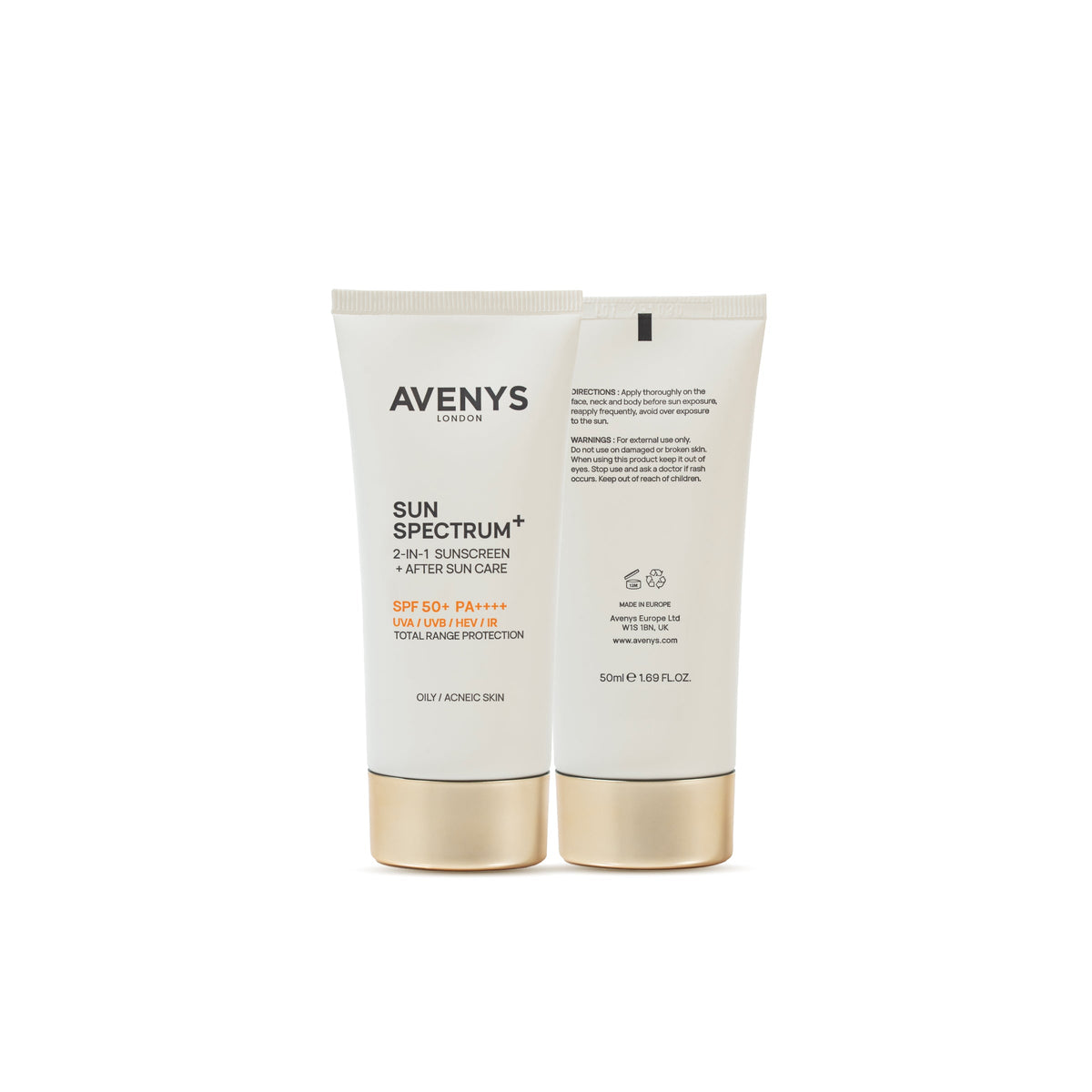 AVENYS Sun Spectrum+ (Oily/ Acneic/ Combination Skin) + Melt Away Makeup Butter Balm