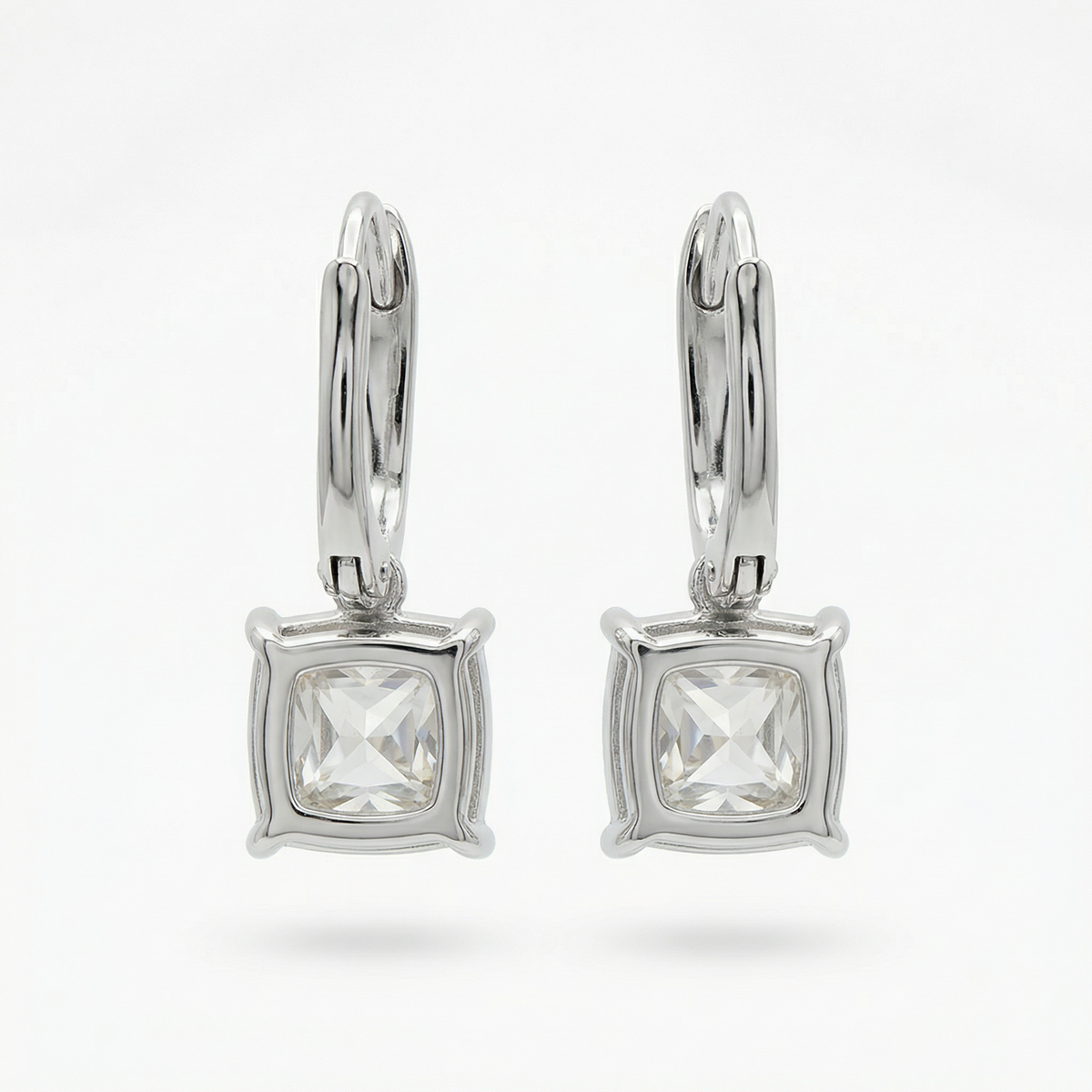 Princess Drop Earring with Yellow Princess Stone – on White Gold