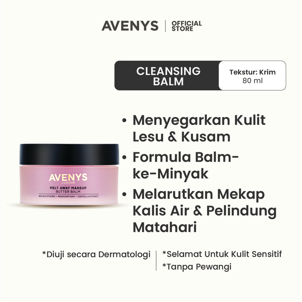 AVENYS Melt Away Makeup Butter Balm