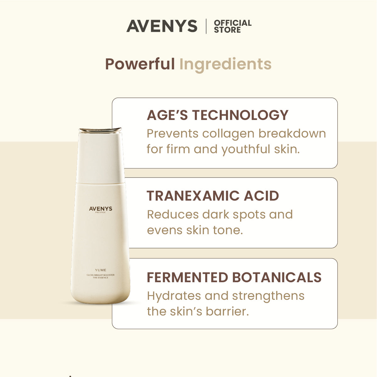 AVENYS Prestige YUME Glow Bright Booster The Essence