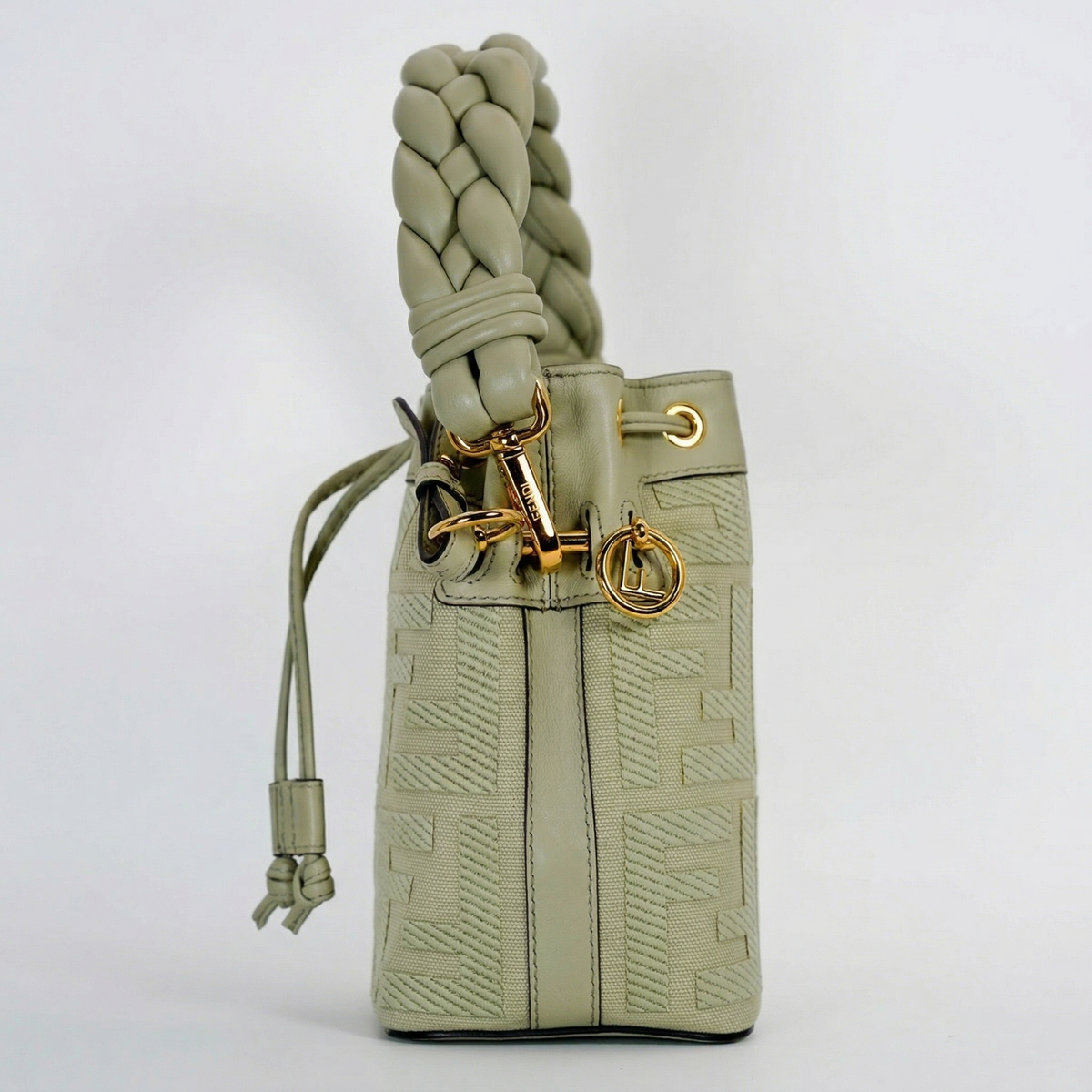 Fendi Mini Mon Tresor Bucket Bag – FF Canvas & Leather