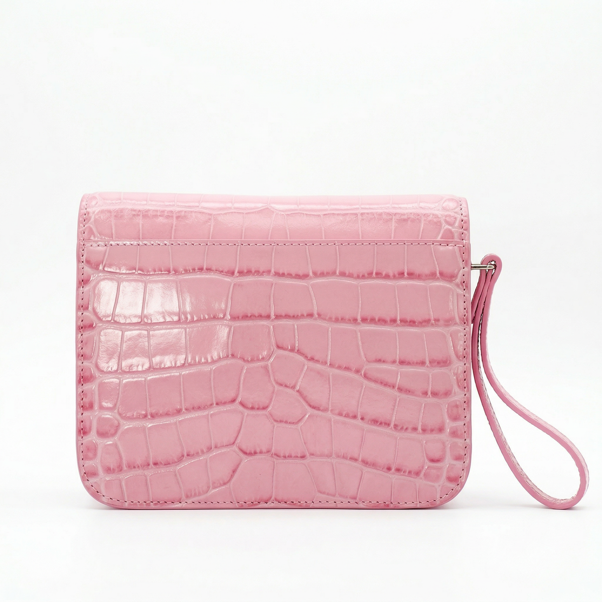 Balenciaga B Small Shoulder Bag – Croc-Embossed Leather