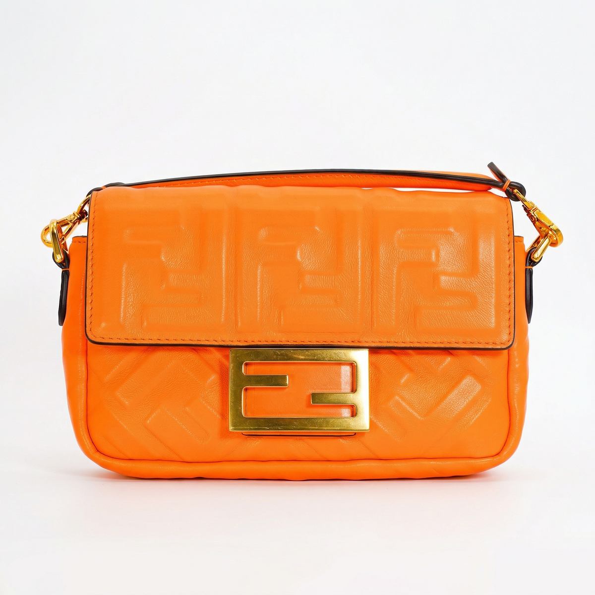 Fendi Nappa FF 1974 Embossed Baguette