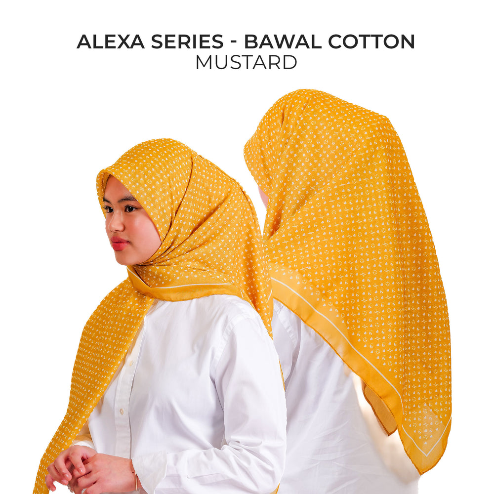 Monogram Alexa Series -  Mustard (Bawal Cotton)
