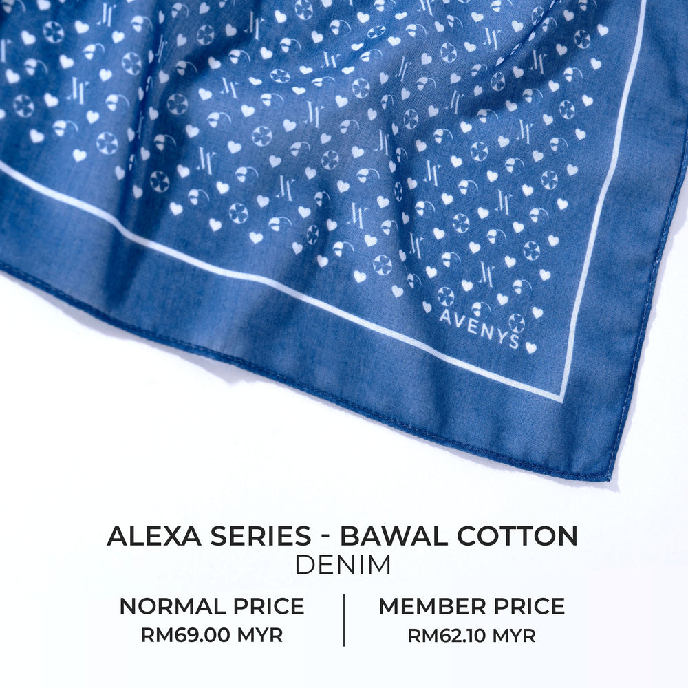 Monogram Alexa Series -  Denim (Bawal Cotton)