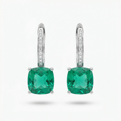 Princess Drop Earring with Paraiba Princess Stone – on White Gold