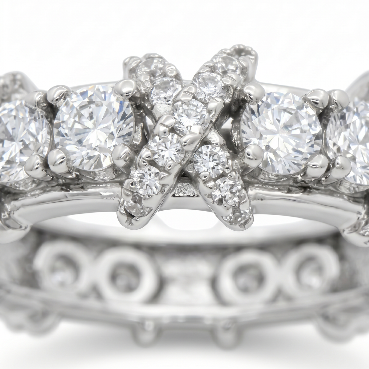 X16 Pave Ring - on White Gold — WEB view 4