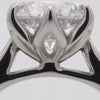 AV Floral™ Round Solitaire Ring with White Round Stone – on White Gold ... product video