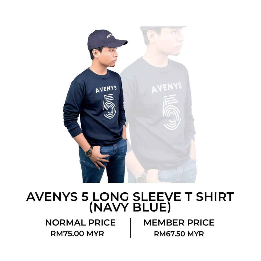 AVENYS 5 Long Sleeve T-Shirt (Navy Blue)